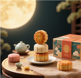 中秋节月亮月饼包装盒图片